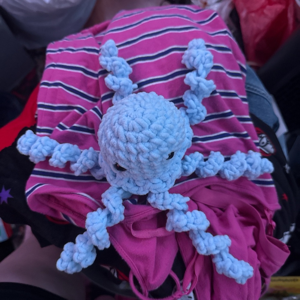 Blue Stuffed Octopus Toy